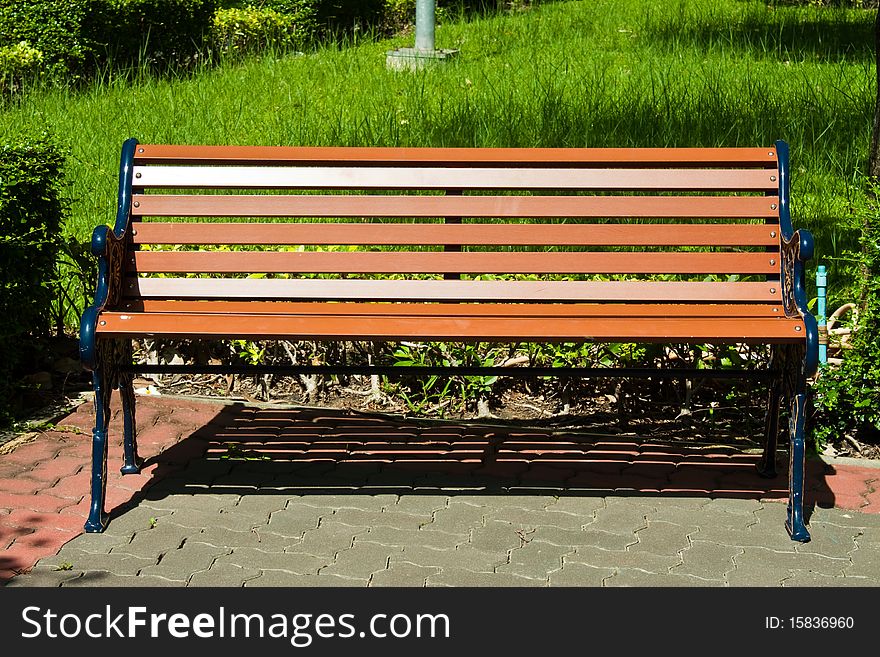 Bench for relax at tge garden