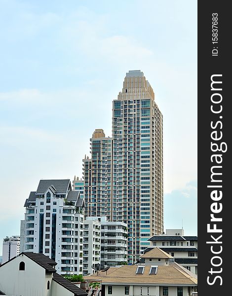 Modrern building view in bamgkok Thailand
