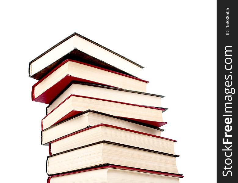 Books on a white background