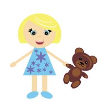 Little Girl With Teddy Bear Stock Photography Little Girl With Teddy Bear Stock Photography