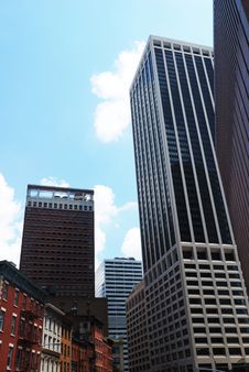 View From Below On Manhattan Stock Photography