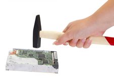 Hard Drive And Hammer Knock Stock Images Hard Drive And Hammer Knock Stock Images