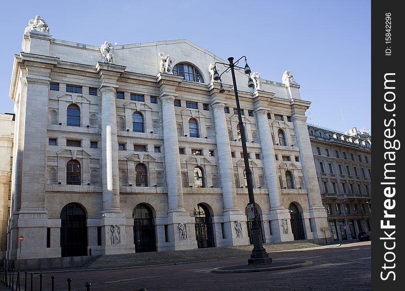 The Exchange building in Milan