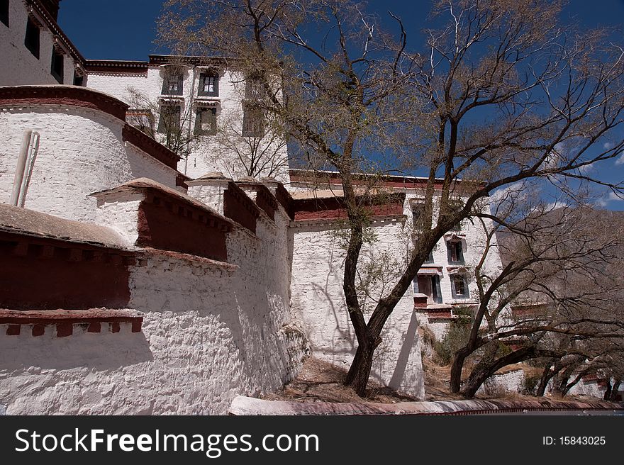 Close view of the potala palace in tibet of china. Close view of the potala palace in tibet of china