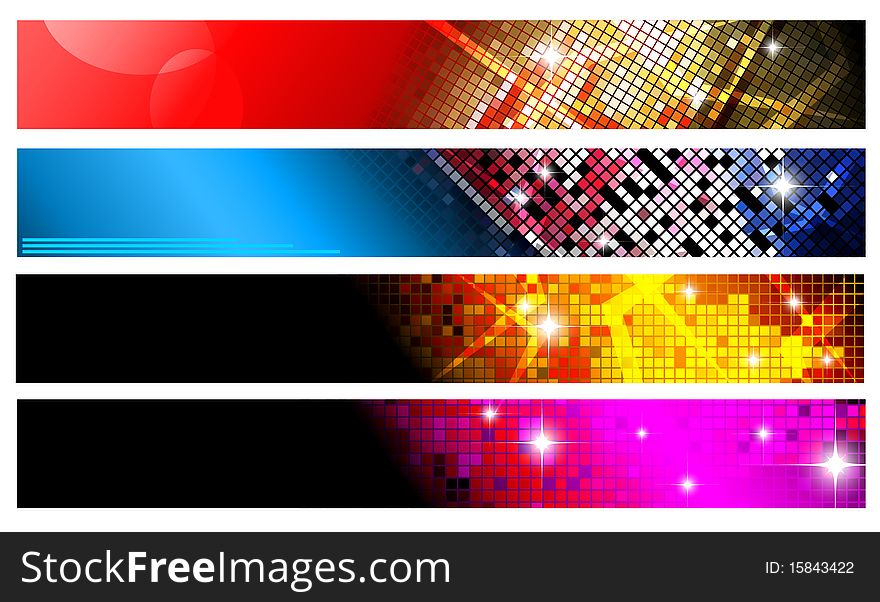 Set Of Horizontal Banners | Party Collection.