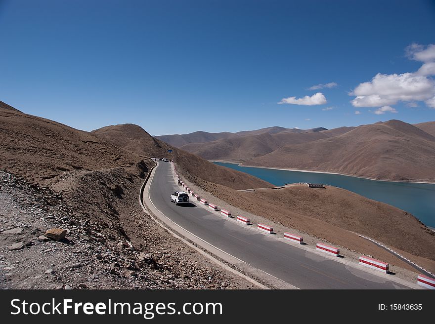 Lake In Tibet, China