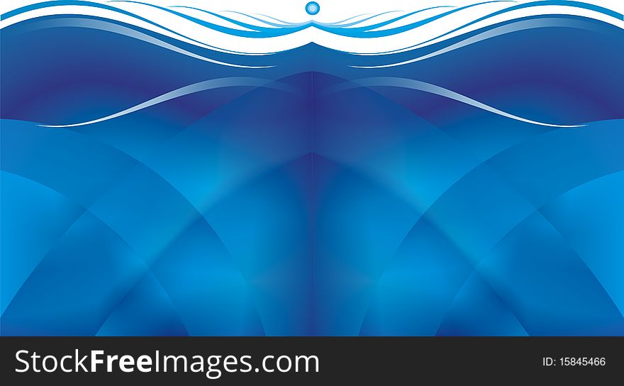 AAbstract blue background with soft curves. AAbstract blue background with soft curves