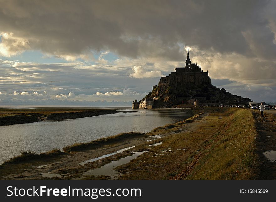 Mont saint michel and clouds