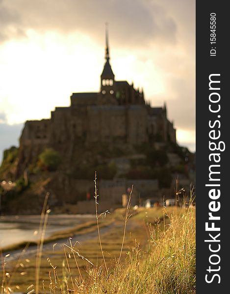 Mont saint michel and clouds