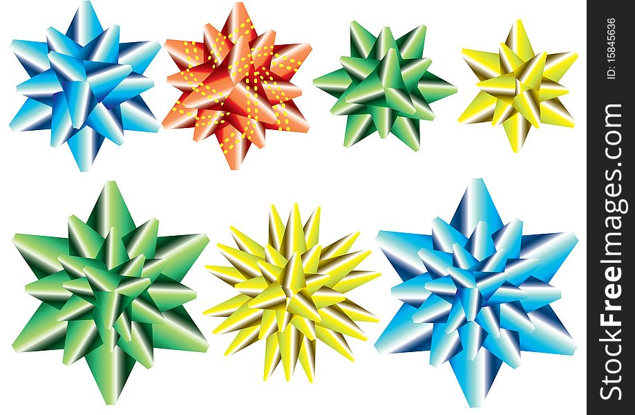 Set Of Multicolor Bows