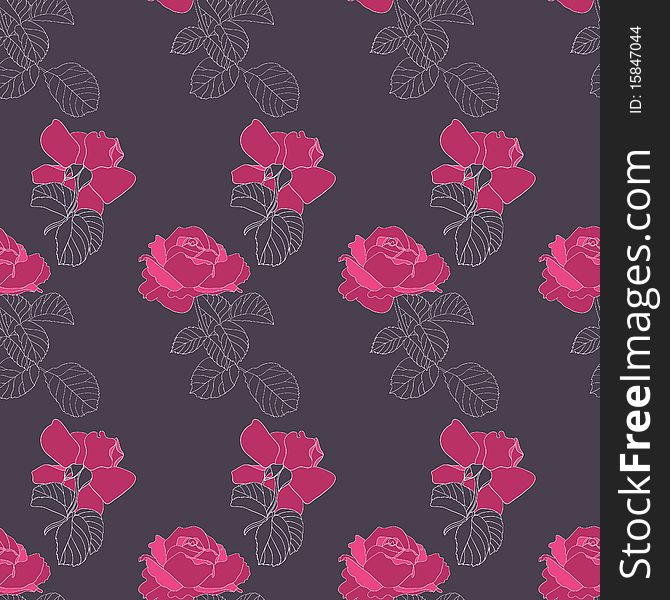Roses Seamless Background