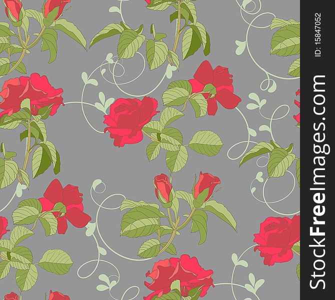 Roses Seamless Background