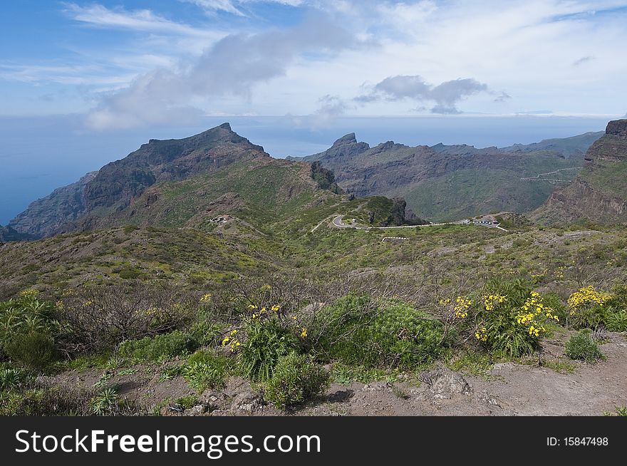 View from Cherfe panoramic viewpoint, Tenerife Island