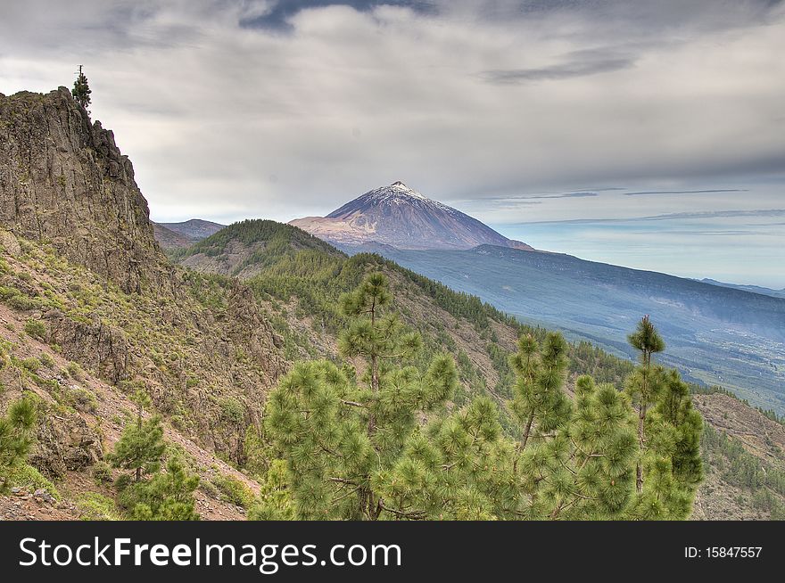 Teide Mount view from Ayosa Viewpoint. Teide Mount view from Ayosa Viewpoint