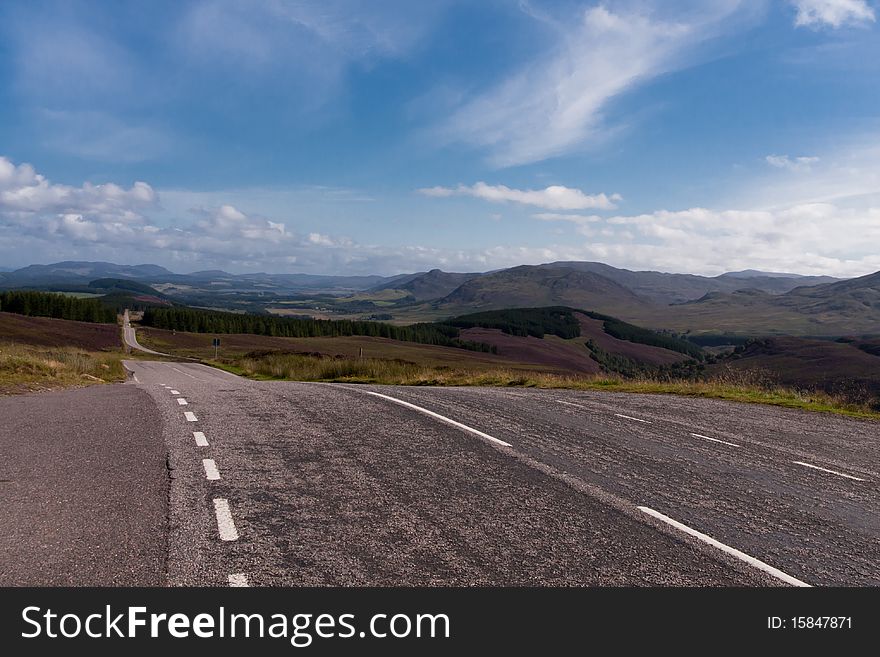 Mountain pass in Scotland near Loch Ness. Mountain pass in Scotland near Loch Ness