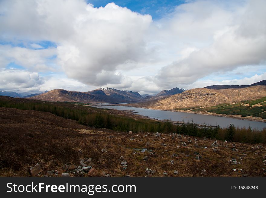 Landscape in the highlands of Scotland. Landscape in the highlands of Scotland