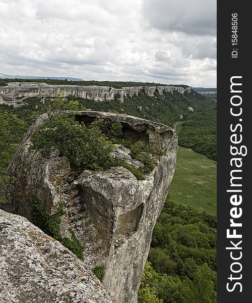 Eski-Kermen cave town n Crimea Ukraine