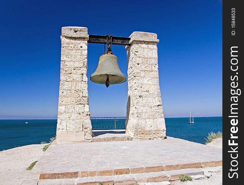 Ancient bell on the seaside