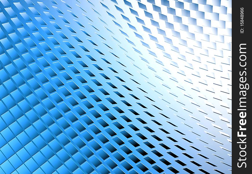 A 3d abstract blue background. A 3d abstract blue background