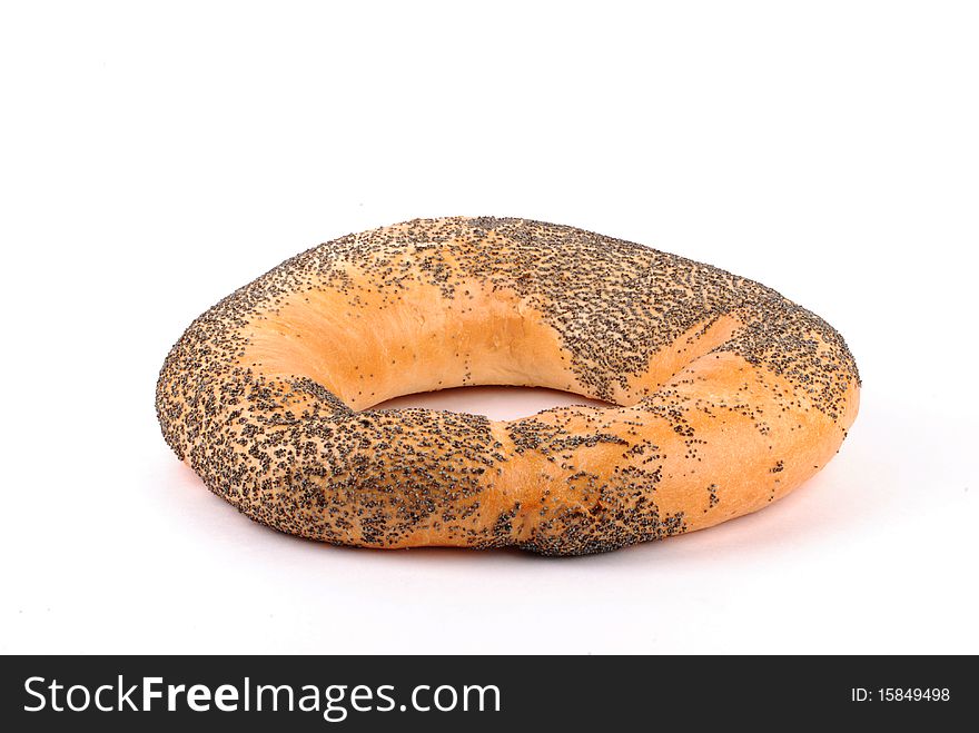Bagel on a white background
