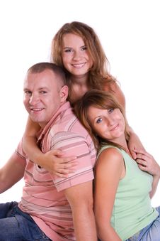 Happy Family. Mother, Father And Daughter Stock Photography Happy Family. Mother, Father And Daughter Stock Photography