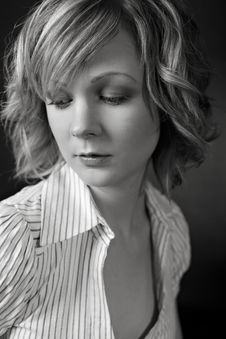 Beautiful Sexy Blond Woman In BW Stock Photos Beautiful Sexy Blond Woman In BW Stock Photos
