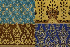 Thai Print Cloth Texture Royalty Free Stock Image Thai Print Cloth Texture Royalty Free Stock Image