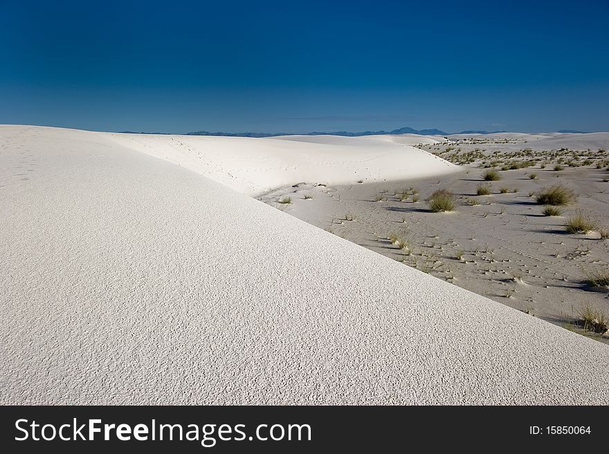 The vast sand dunes of the White Sands National Monument