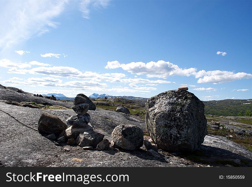 Swedish mountain view in the summer