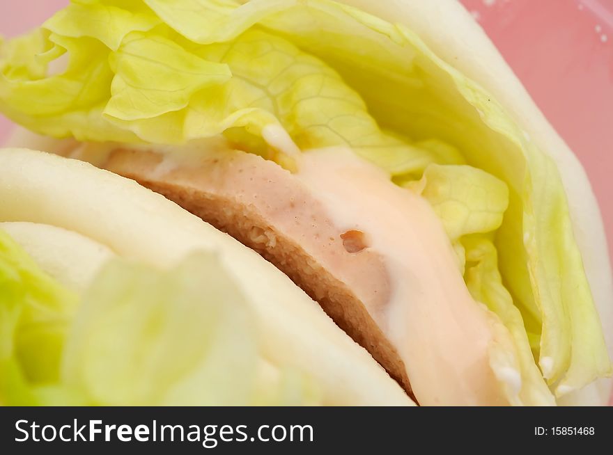 Close up of healthy vegetarian hamburger