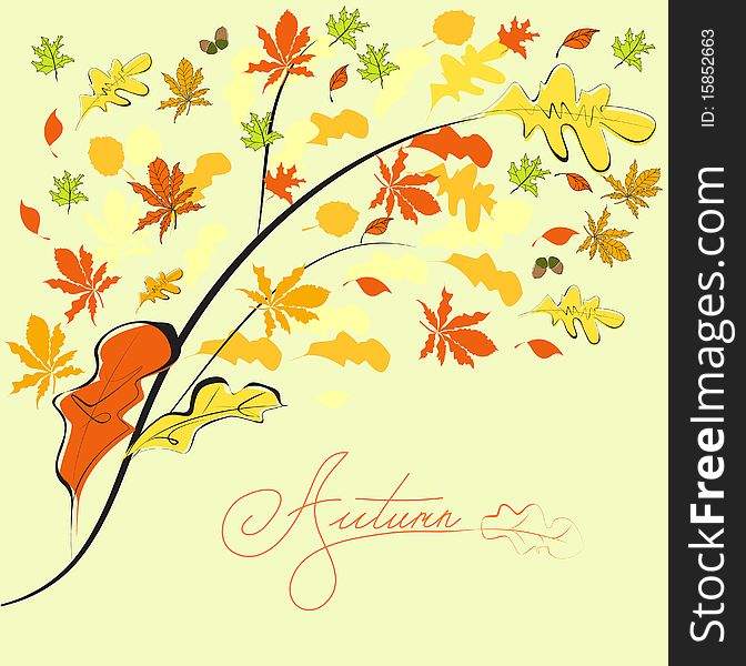 Autumn background Universal template for greeting card, web page, background