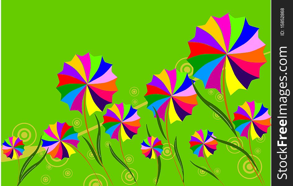 Colorful flower design,illustration , floral background. Colorful flower design,illustration , floral background