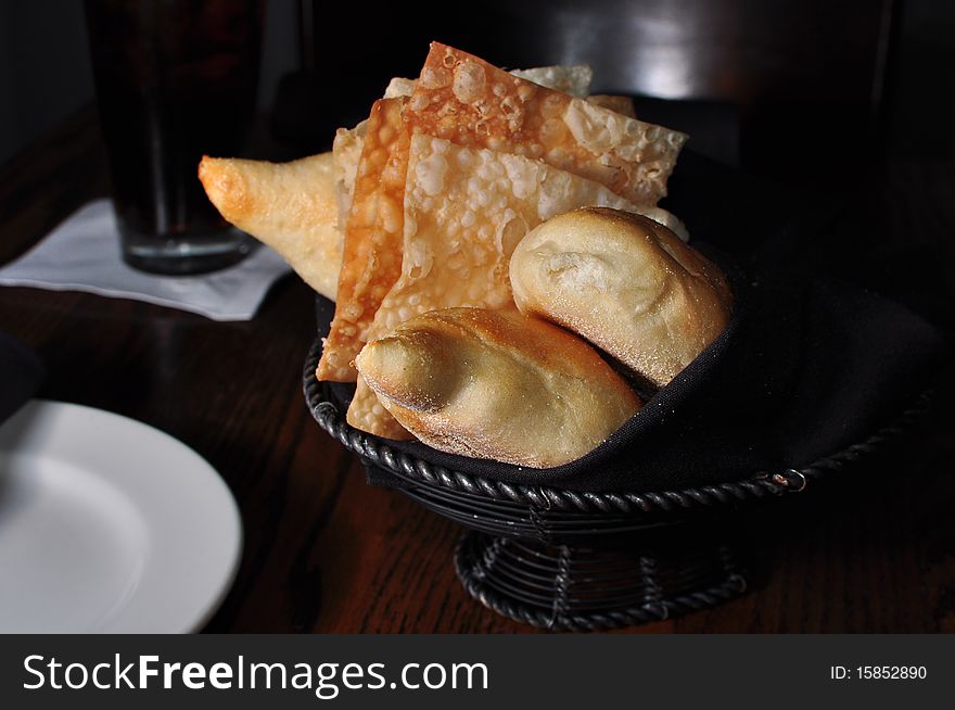 Basket of Dinner Rolls and Bread