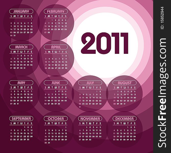 2011 Calendar.
