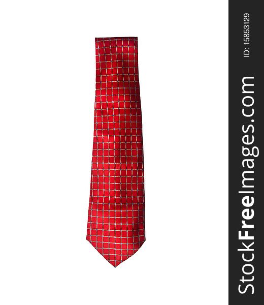 The necktie on white background