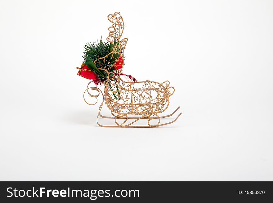Christmas decorations shot on a isolated background.