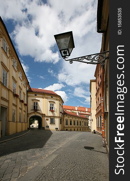 Historical building in center of city Brno