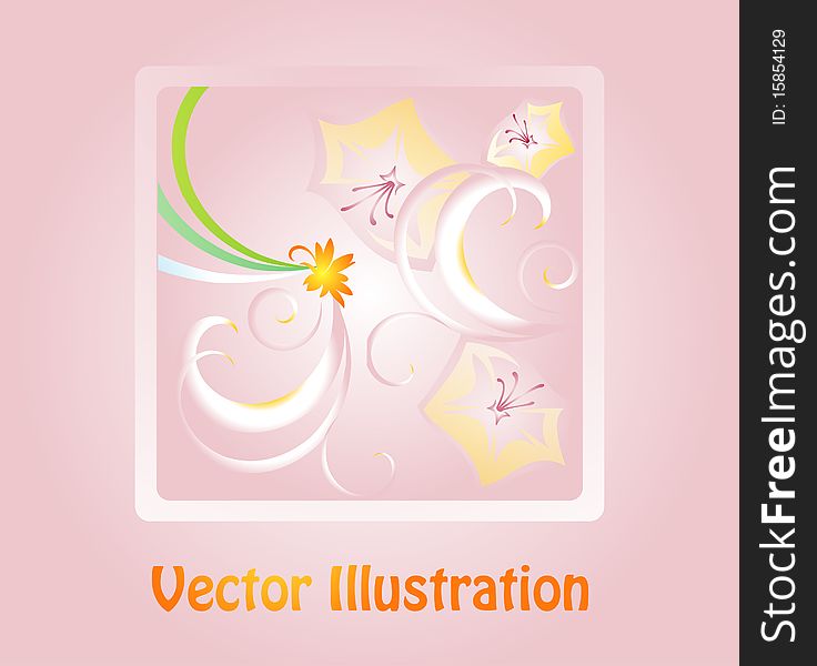 Floral Frame Elements - vector illustration
