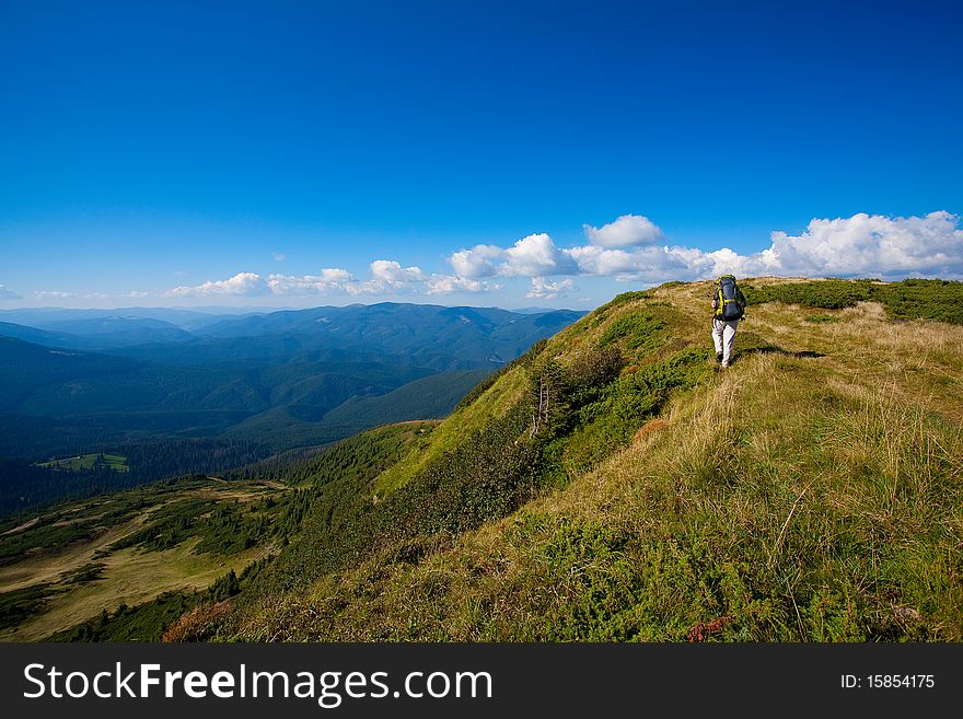 Hiking in the Carpathian mountains