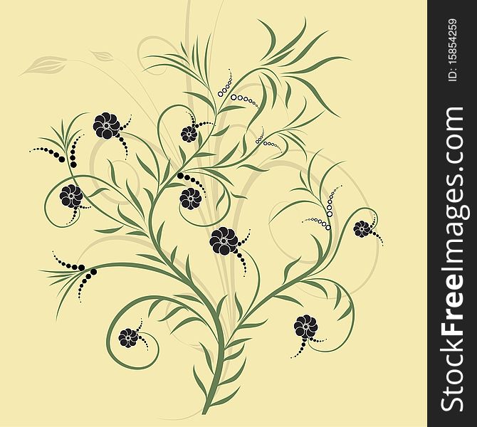 Floral design. Vector illustration for your text
