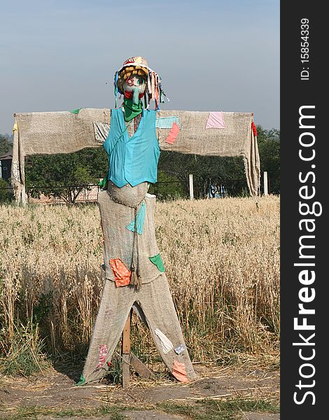 Scarecrow in museum of Suzdal Russia