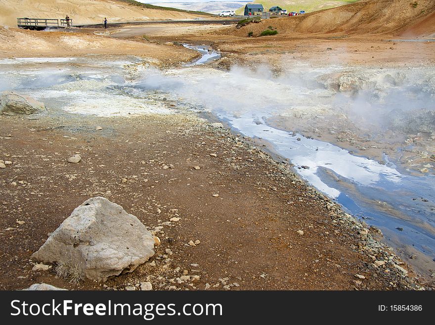 Geothermal Area, Colorful Landscape - Iceland.