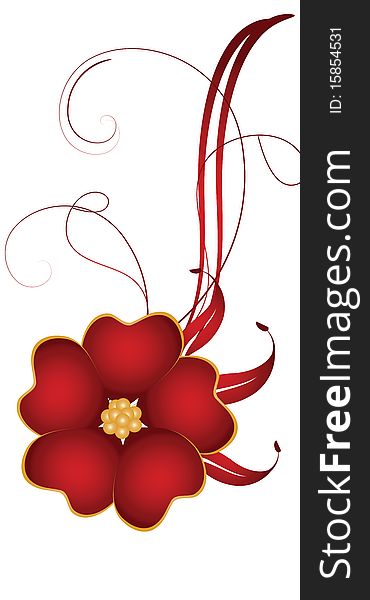 Floral abstract design element