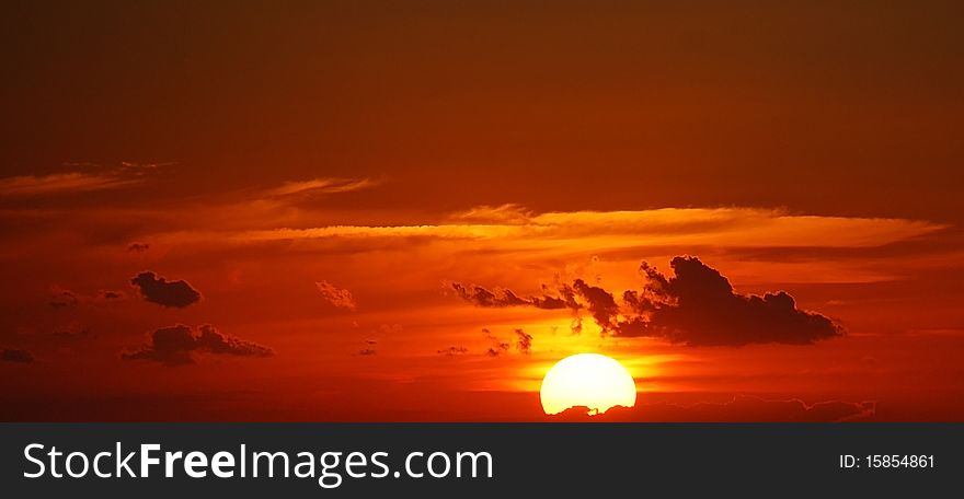 Sunset and Clouds at Baltic Sea. Sunset and Clouds at Baltic Sea