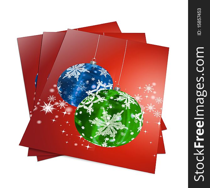 3d render christmas notebook on a white background