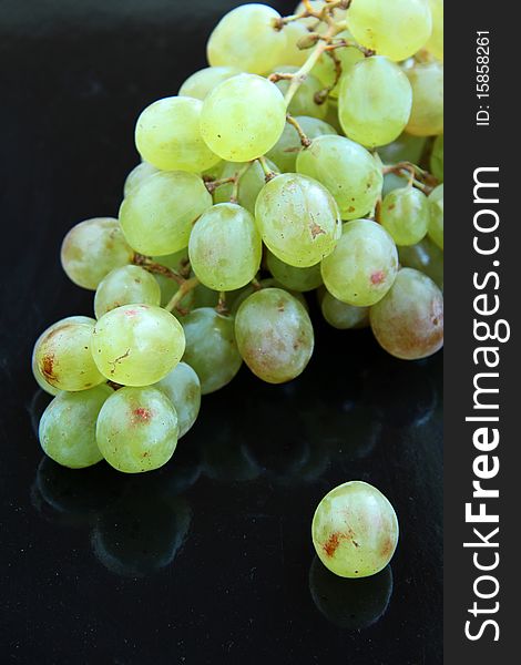 Grapes On A Black Background