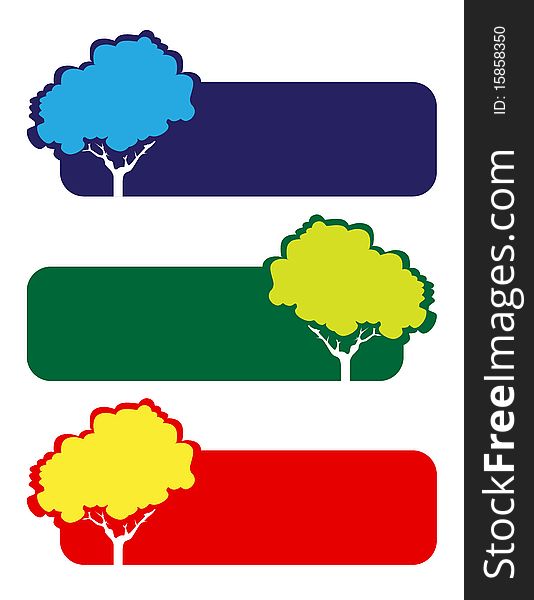 Banners with trees and place for your text