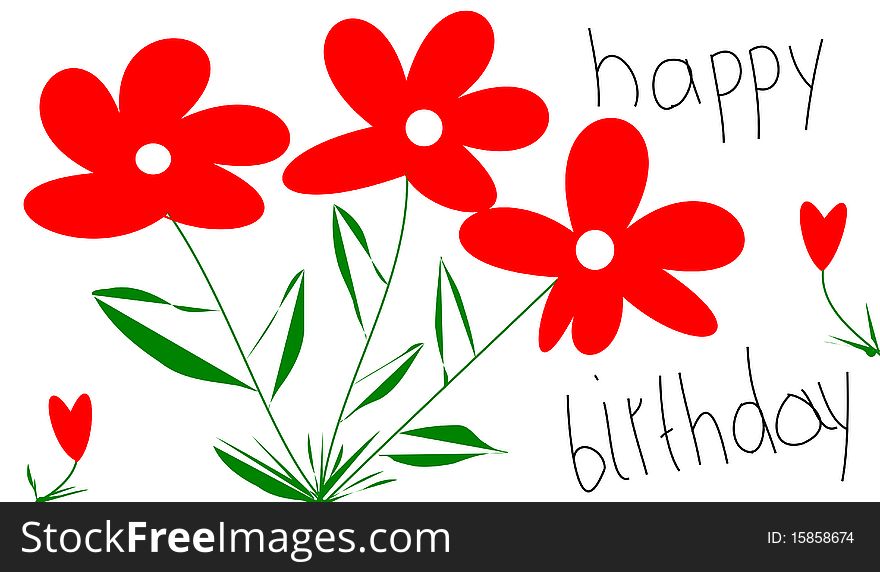 Red flowers for the birthday