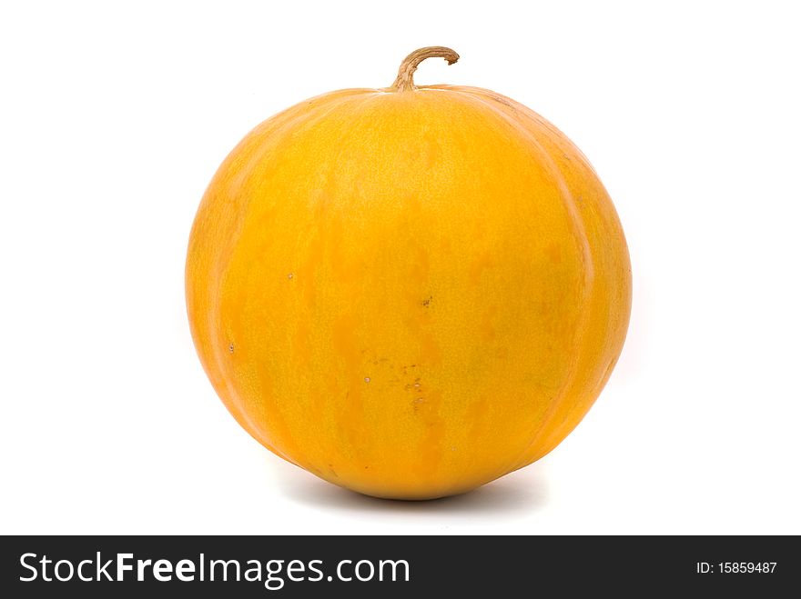 Fresh cantaloupe over white background