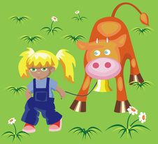 Farmer Girl Royalty Free Stock Photo